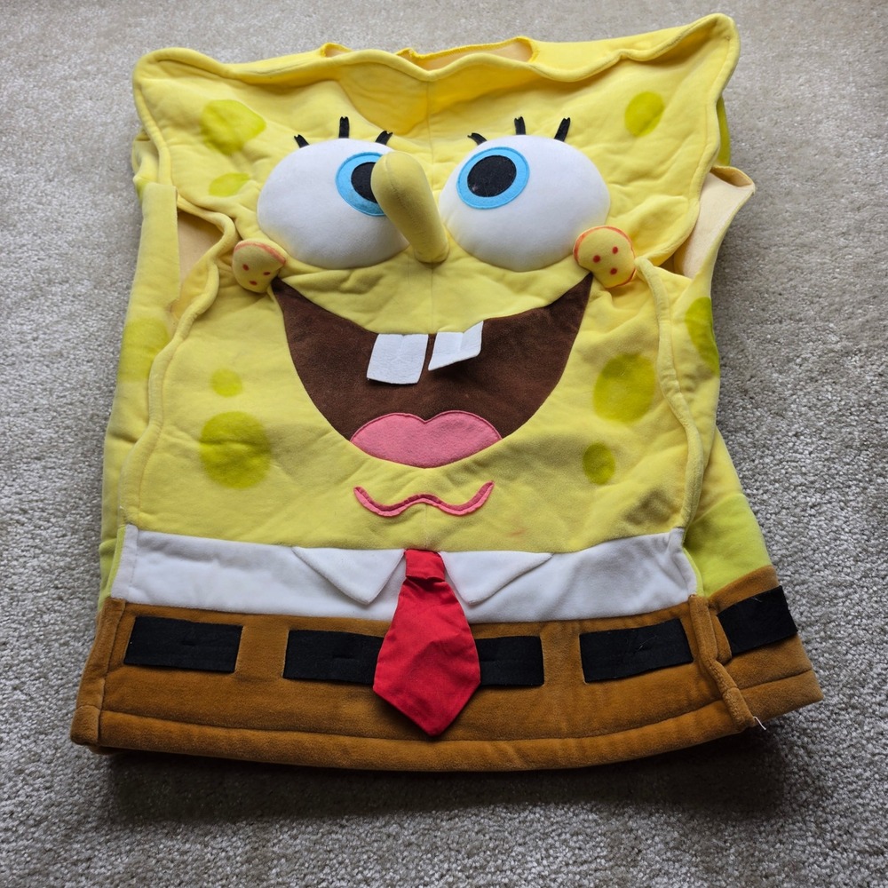 Rubies Spongebob Squarepants Plush Tunic Costume Kids Medium Yellow Nickelodeon